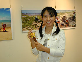 古谷千佳子さんとシーサーマン