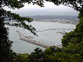 大房岬少年自然の家から見える富浦湾