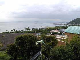 工房のテラスから望む景色