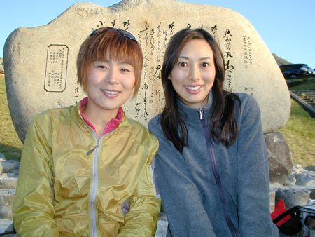 世界を転戦しているトレイルランナー鈴木博子さんと。